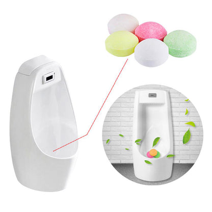 Wukusy 6286 Urinal Cubes bathroom freshener fragrance blocks in a bathroom setting, providing long-lasting air freshening.