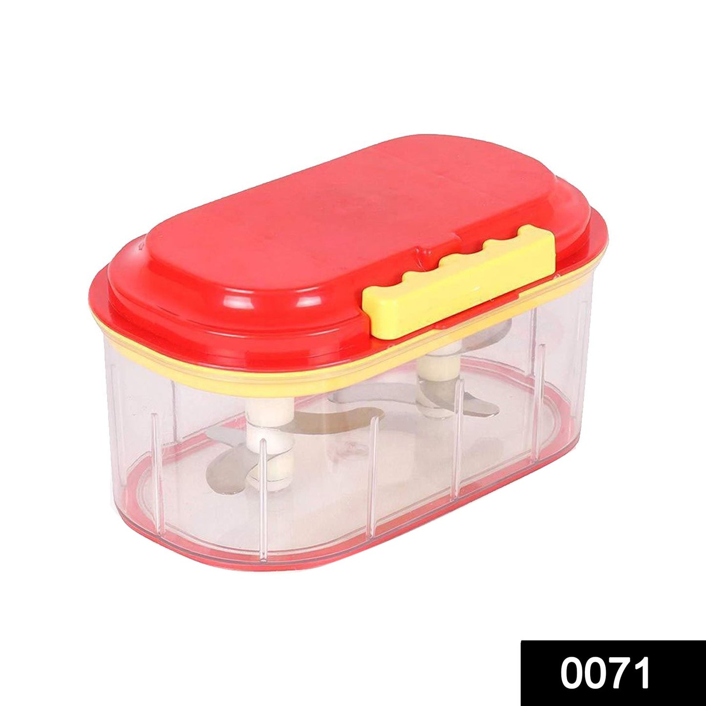 Wukusy 0071 Plastic Vegetable Chopper with 1000ml capacity, kitchen tool for easy vegetable chopping and food preparation.