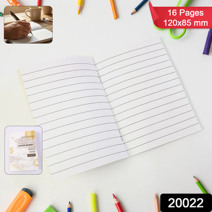 Wukusy compact ruled notebook with 120x85mm pages and a sturdy cover, ideal for note-taking and journaling.