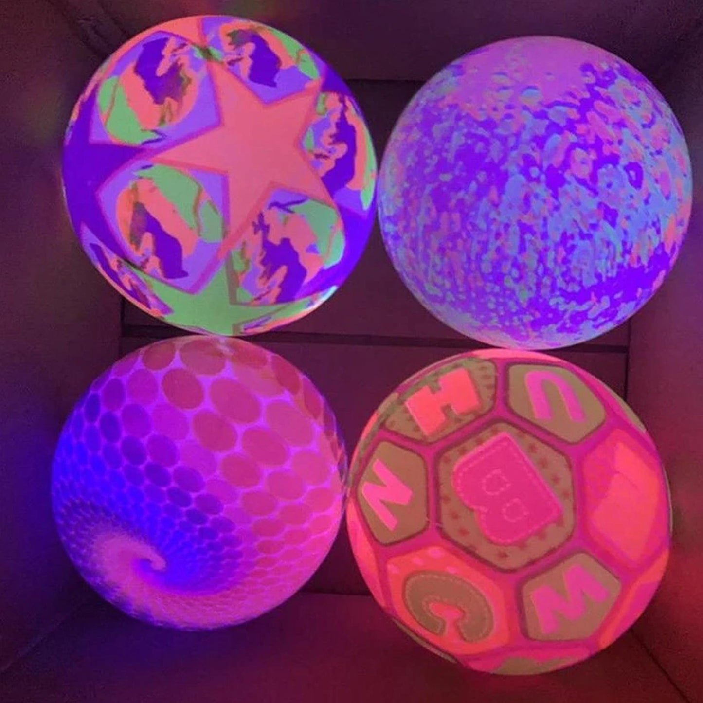 Wukusy 8056 Bouncy Stress Reliever Rubber Ball with LED lights, fun toy for kids, bright colors and playful design