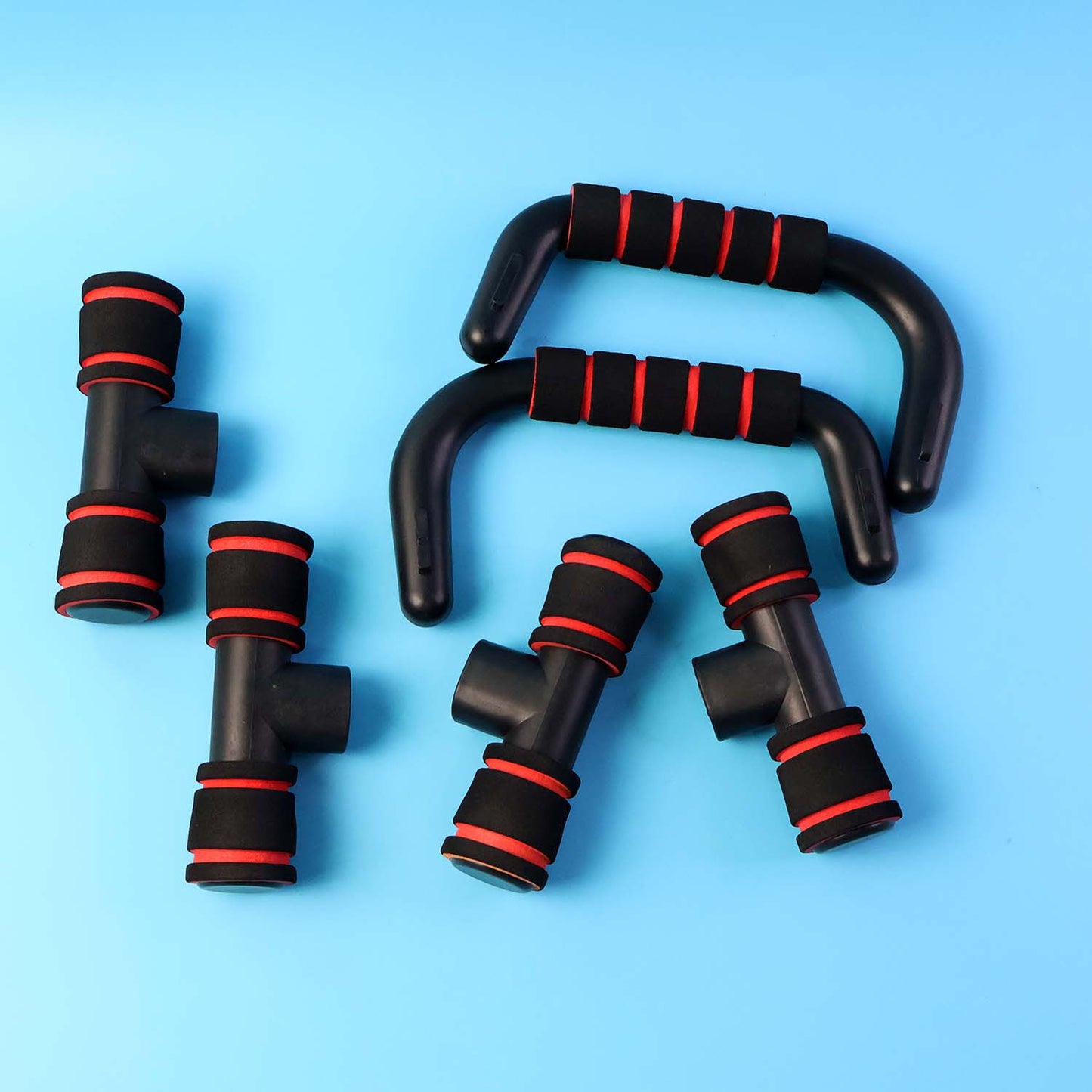 Heavy-duty Wukusy push-up bars stand for home workouts, featuring sturdy handles and a stable base for upper body exercise.