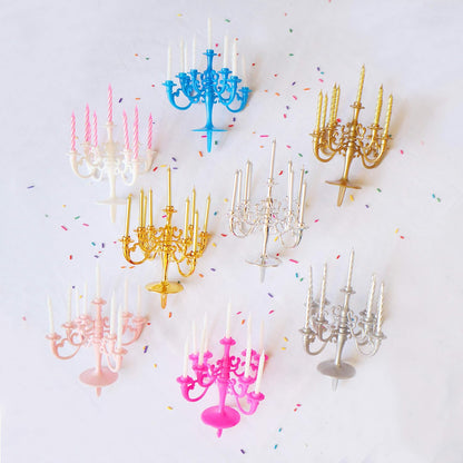 Wukusy luxury birthday candles set with nine decorative cake candles and holders, perfect for special celebrations and romantic proposals.