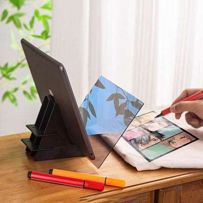 Wukusy smart mobile phone screen drawing projector kit with projection board and accessories for digital art and presentations.