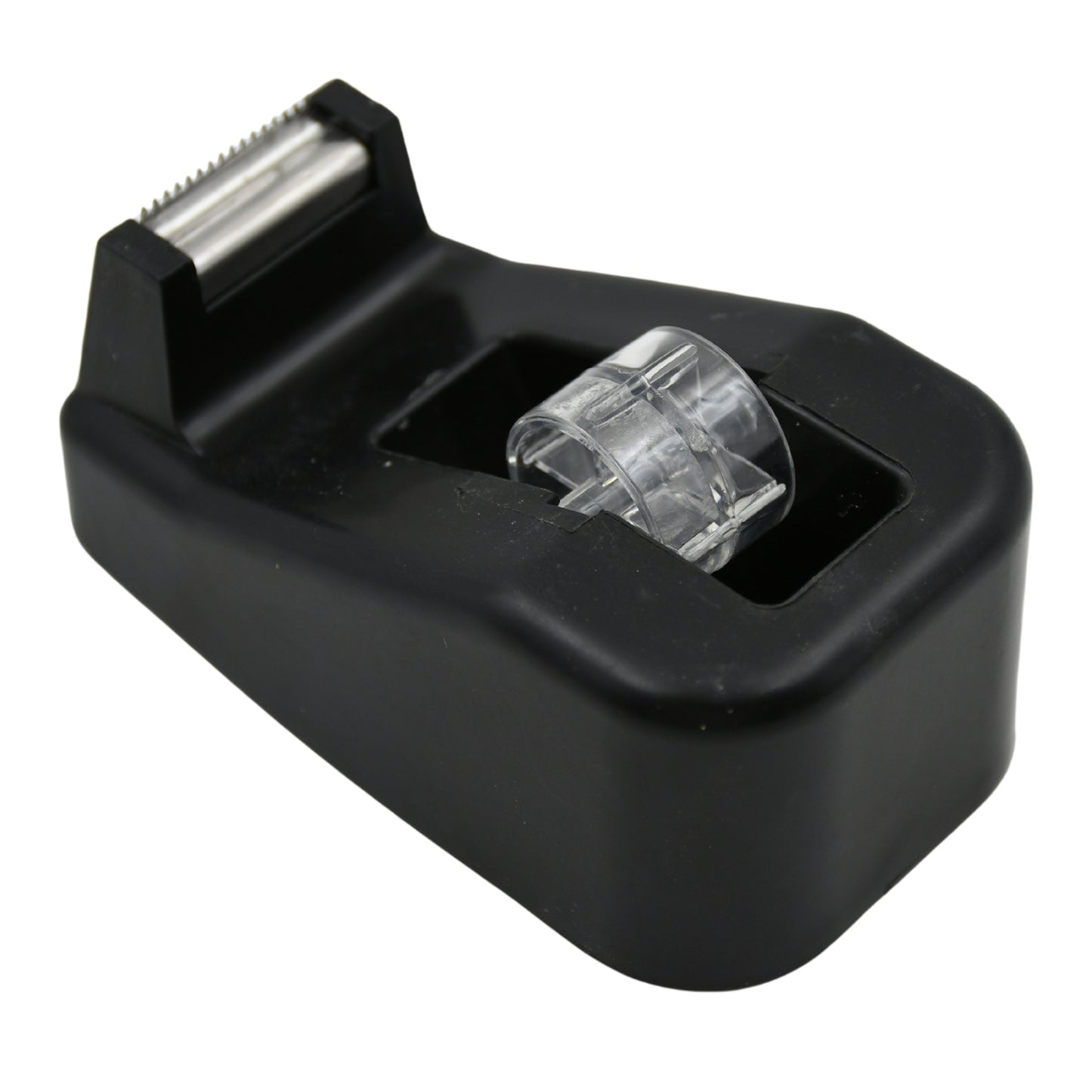 Wukusy plastic tape dispenser cutter for home office use, holding stationary and packaging tape, with a compact design.