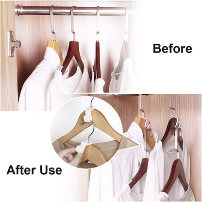 Set of 10 Wukusy multipurpose plastic hanger hooks for home organization, versatile for hanging clothes, accessories, and more.