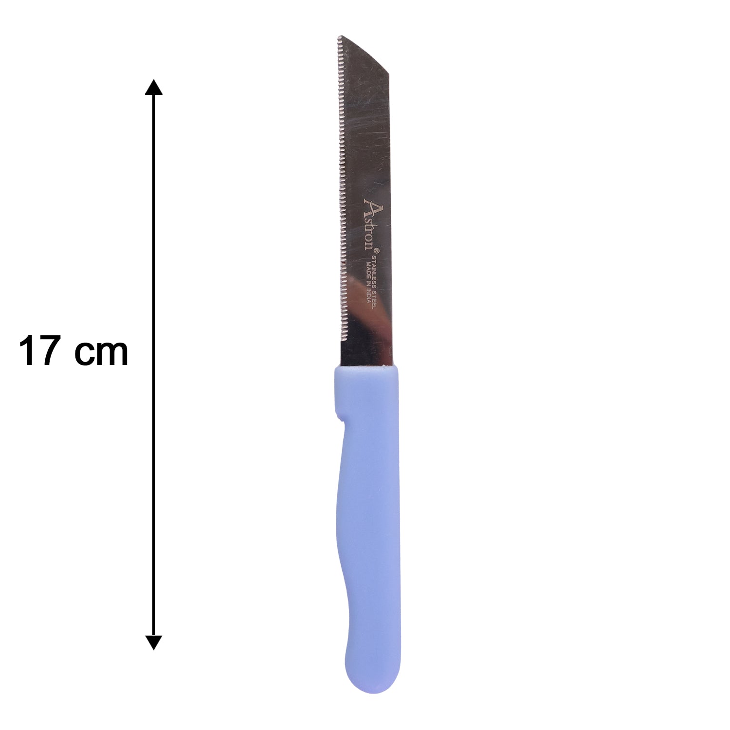 Wukusy 12-piece kitchen knife set with stainless steel blades and plastic handles, includes vegetable and fruit knives.
