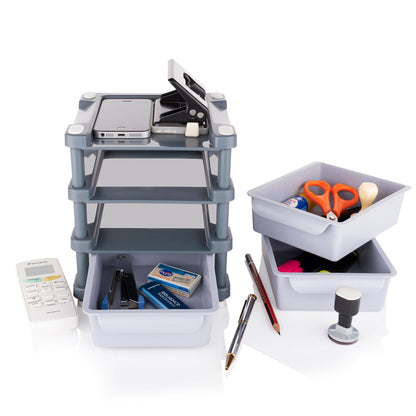 Wukusy Mini 3-layer drawer for storing makeup tools and kits, ideal for women and ladies in home organization.