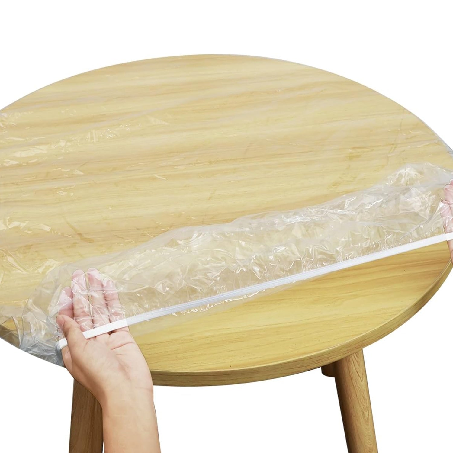 Set of 10 medium elastic table cover bags from Wukusy, 1.4 meters, for protecting and covering tables in home and kitchen settings.