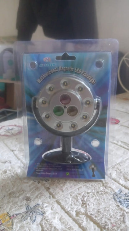 Wukusy multifunctional magnetic LED flashlight with waterproof design, three ultra-bright LEDs, battery operated, suitable for home decor.