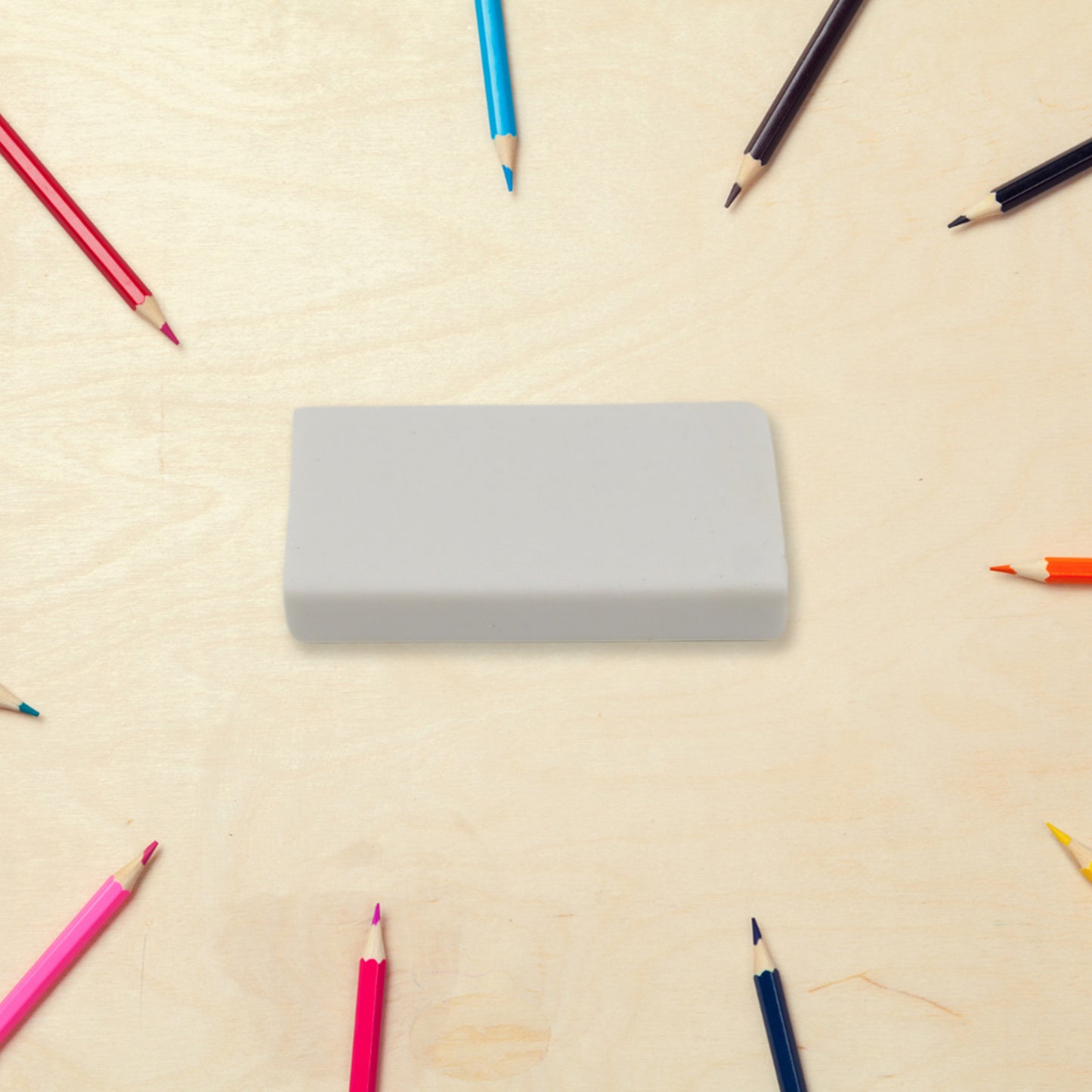 Stylish Wukusy eraser with mixed colorful design, perfect for office or school use, featuring a trendy, creative appearance.