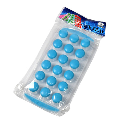 Wukusy 5353 smart push pop out round silicone ice cube tray with flexible bottom for making mini ice cubes and chocolate molds