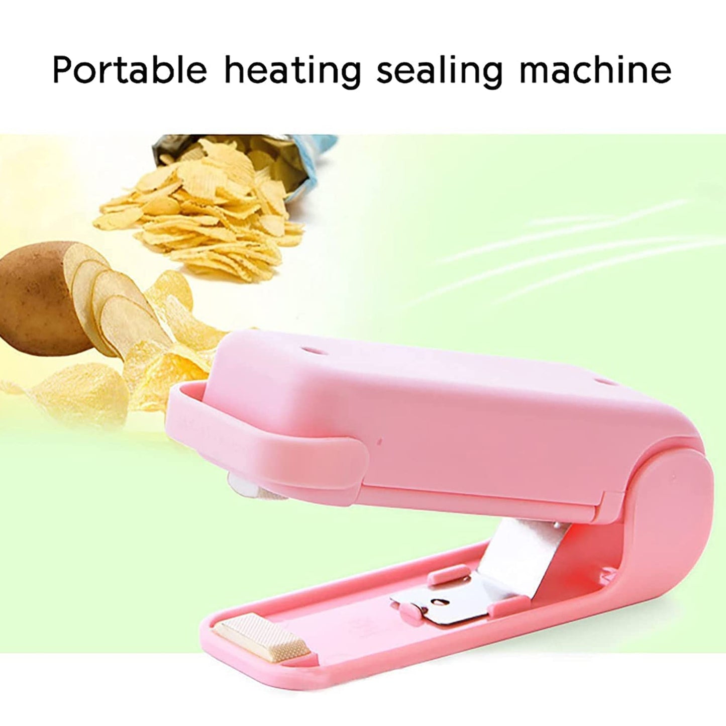 Wukusy 7675 Mini Sealing Machine, handheld plastic bag sealer for sealing and packing small plastic bags.