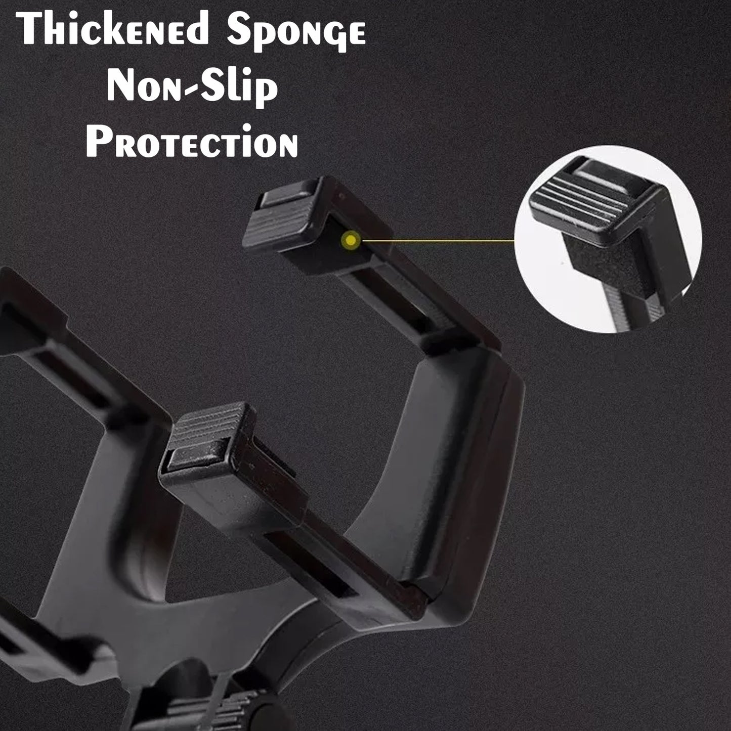 Wukusy rear view mobile holder mounted on vehicle mirror holding a smartphone, universal mobile phone mount for cars.