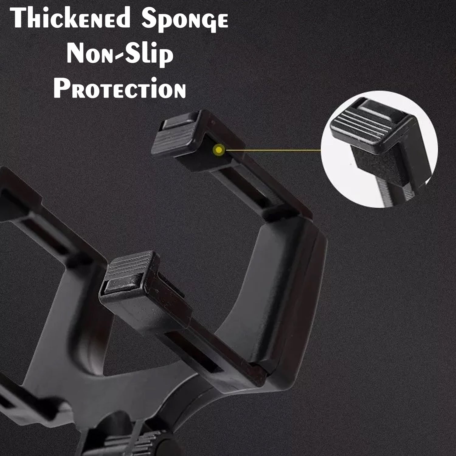 Wukusy rear view mobile holder mounted on vehicle mirror holding a smartphone, universal mobile phone mount for cars.