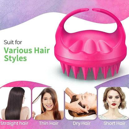 Wukusy scalp massager head massager comb for home use, with flexible bristles for relaxing scalp massage.