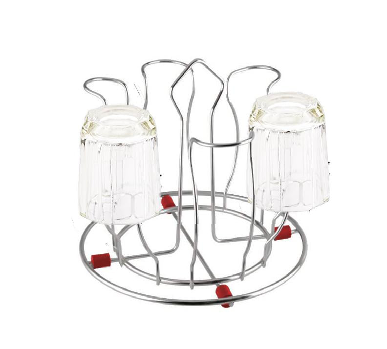 Wukusy stainless steel glass holder and hanging organizer for kitchen bars and pubs, designed for glass storage and organization.