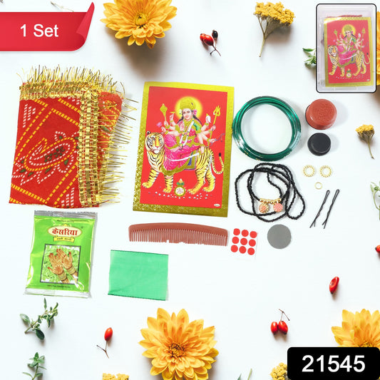 Wukusy Mataji Shringar Box complete puja decoration kit with colorful accessories and traditional items for religious ceremonies