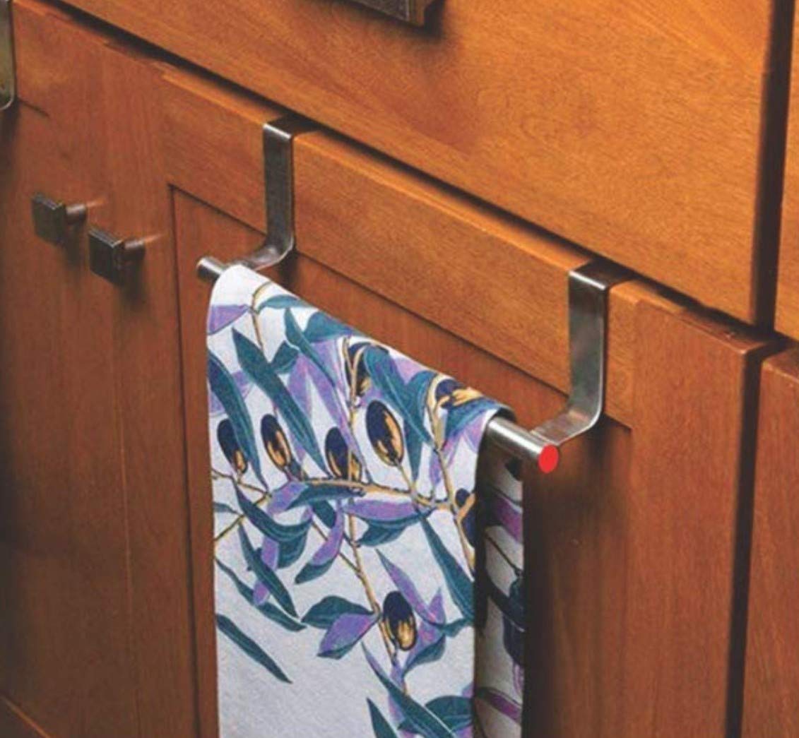 Wukusy stainless steel towel hanger with bar for bathroom, durable bathroom accessory for hanging towels and bath linens