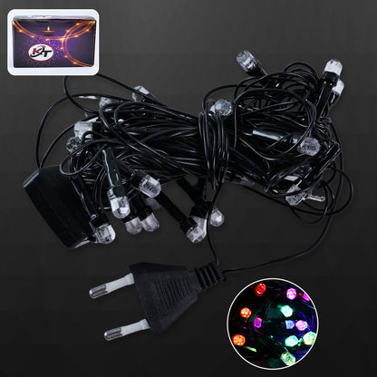 Wukusy LED decorative string fairy lights, 8 meters long, ideal for home decor, featuring warm white LED bulbs on a flexible wire.