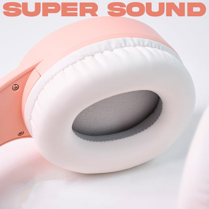 Wireless over-ear Bluetooth headphones by Wukusy with cushioned ear cups and headband, designed for comfortable listening.