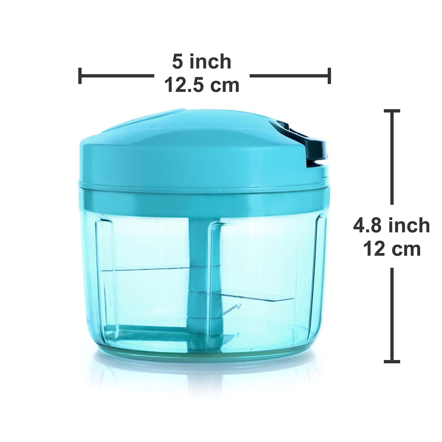 Wukusy 8105 Ganesh Quick Vegetable Chopper with 725 ml capacity, showcasing its compact design and stainless steel blades.