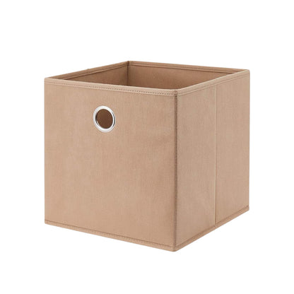 Foldable square storage box by Wukusy, 20x20 cm, shown open with folded sides, ideal for organizing small items in a home or office.