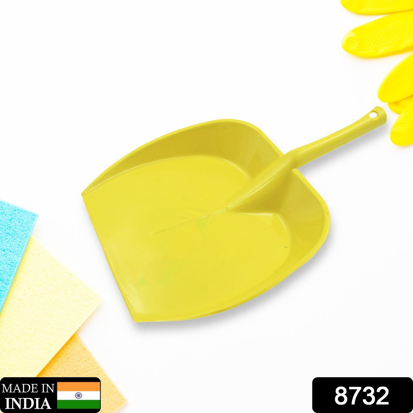 Multicolor Wukusy dustpan with long handle for kitchen, home, or office use, ideal for cleaning dust and debris.