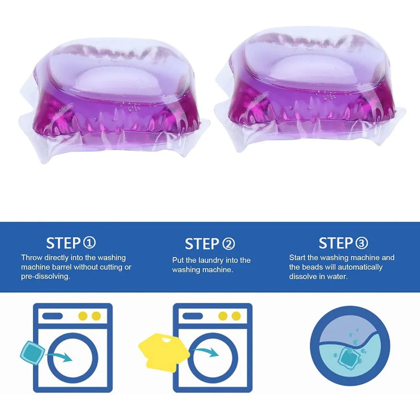Wukusy laundry detergent pods in a 25-piece package, with colorful capsules visible in a clear container.
