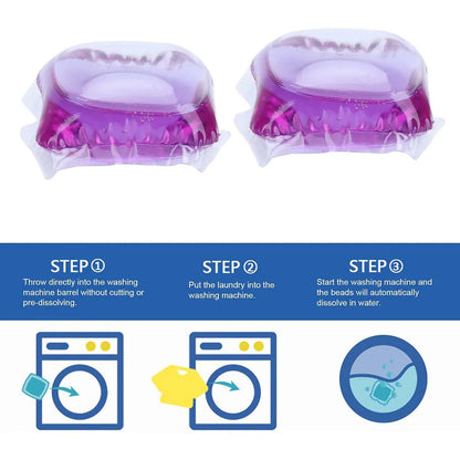 Wukusy laundry detergent pods in a 25-piece package, with colorful capsules visible in a clear container.