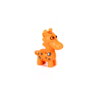 Cute Wukusy extendable giraffe toy with a long, flexible neck and charming appearance, perfect for kids' imaginative play.