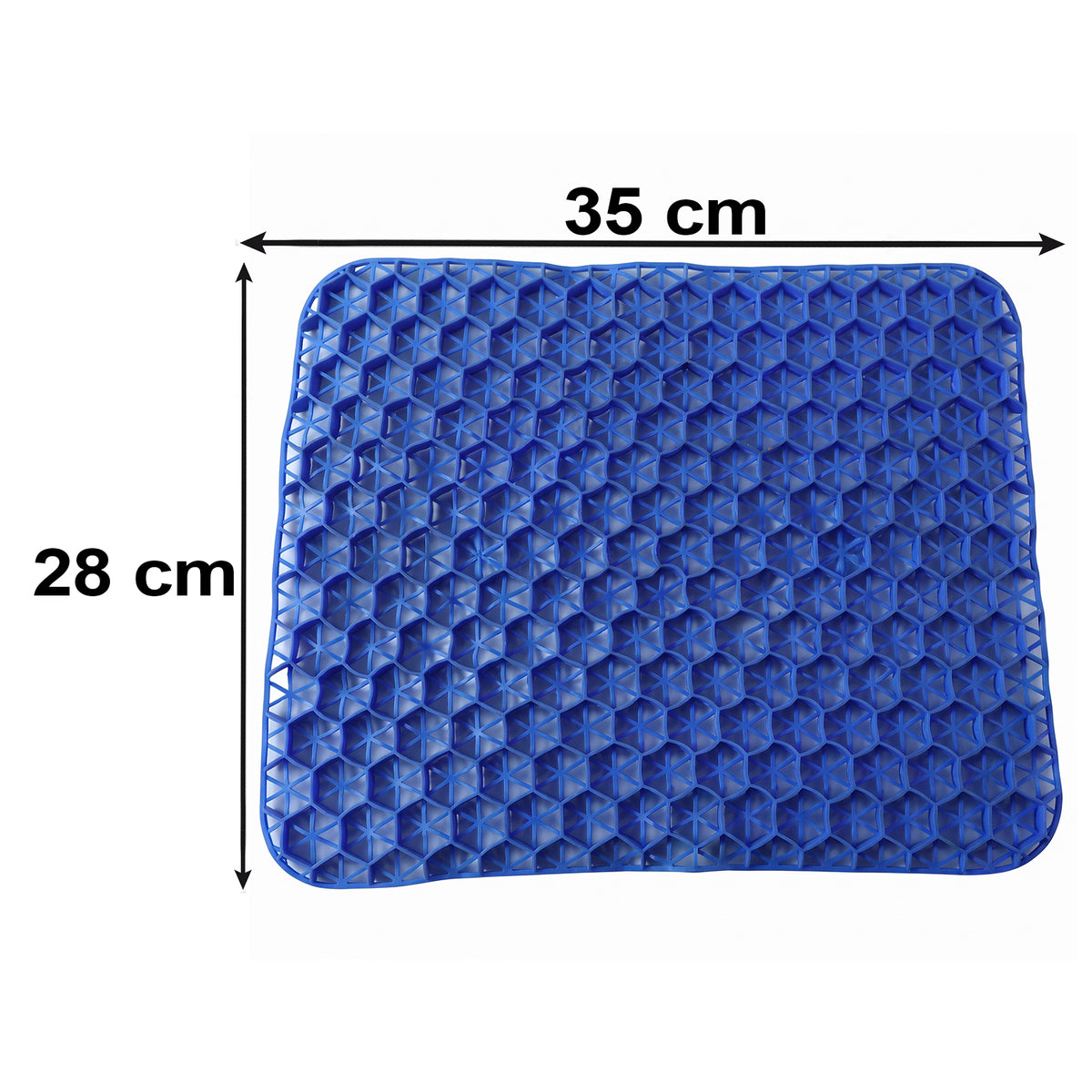 Wukusy honeycomb gel egg sitter cushion on an office chair, showing its ergonomic design and breathable honeycomb pattern.