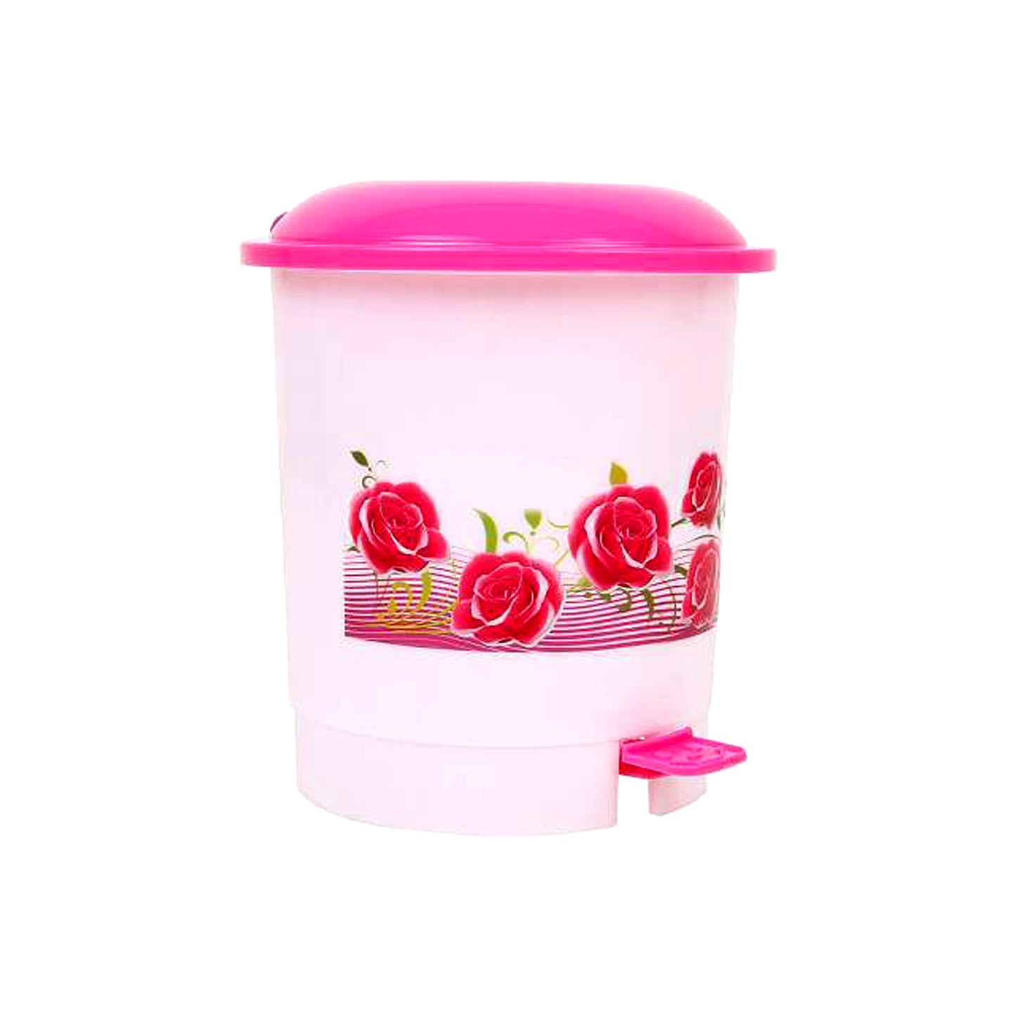 Plastic pedal dustbin by Wukusy, compact dustbindesk dustbin with a foot pedal for hands-free waste disposal.