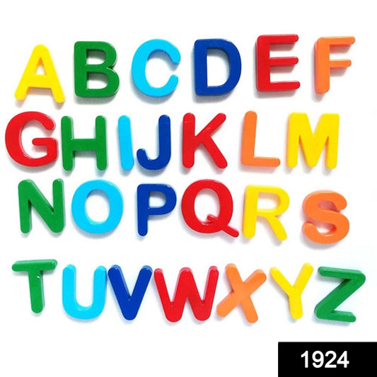 Wukusy 1924 Magnetic Letters toy set for learning spelling, featuring colorful magnetic alphabet letters on a white background.