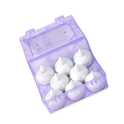 Set of 8 flameless floating tea light candles in a transparent box, battery-operated home decor by Wukusy for weddings and events.