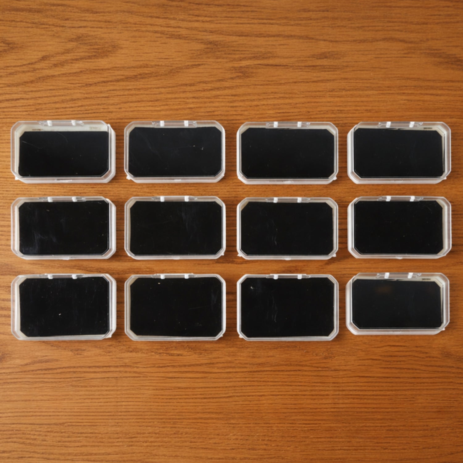 Wukusy jewelry storage box set with 12 small compartments for rings, earrings, and small accessories, compact and organized.