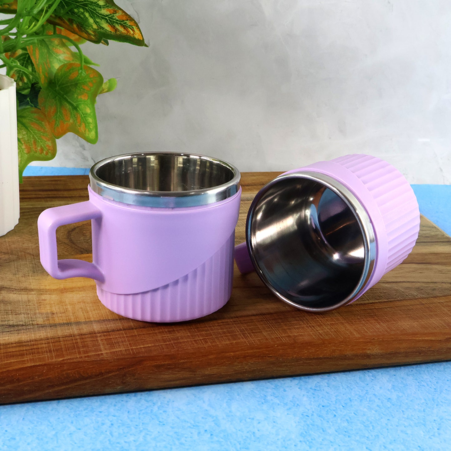 Six Wukusy Apex Sturdy Tea and Coffee Cups set, ceramic cups with a sleek design for hot beverages.