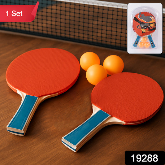 Wukusy professional table tennis racket set with two paddles and red and black rubber surfaces on a clean background.