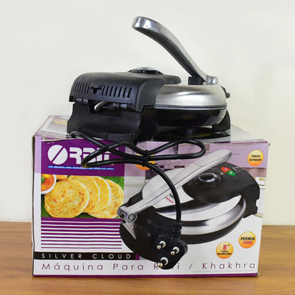 Wukusy Orbit Roti and Khakra Maker with 1000W power, compact kitchen appliance for homemade bread and snacks.