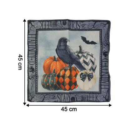Wukusy 45x45 cm decorative printed cushion pillow cover with zipper, featuring colorful floral design on soft fabric.