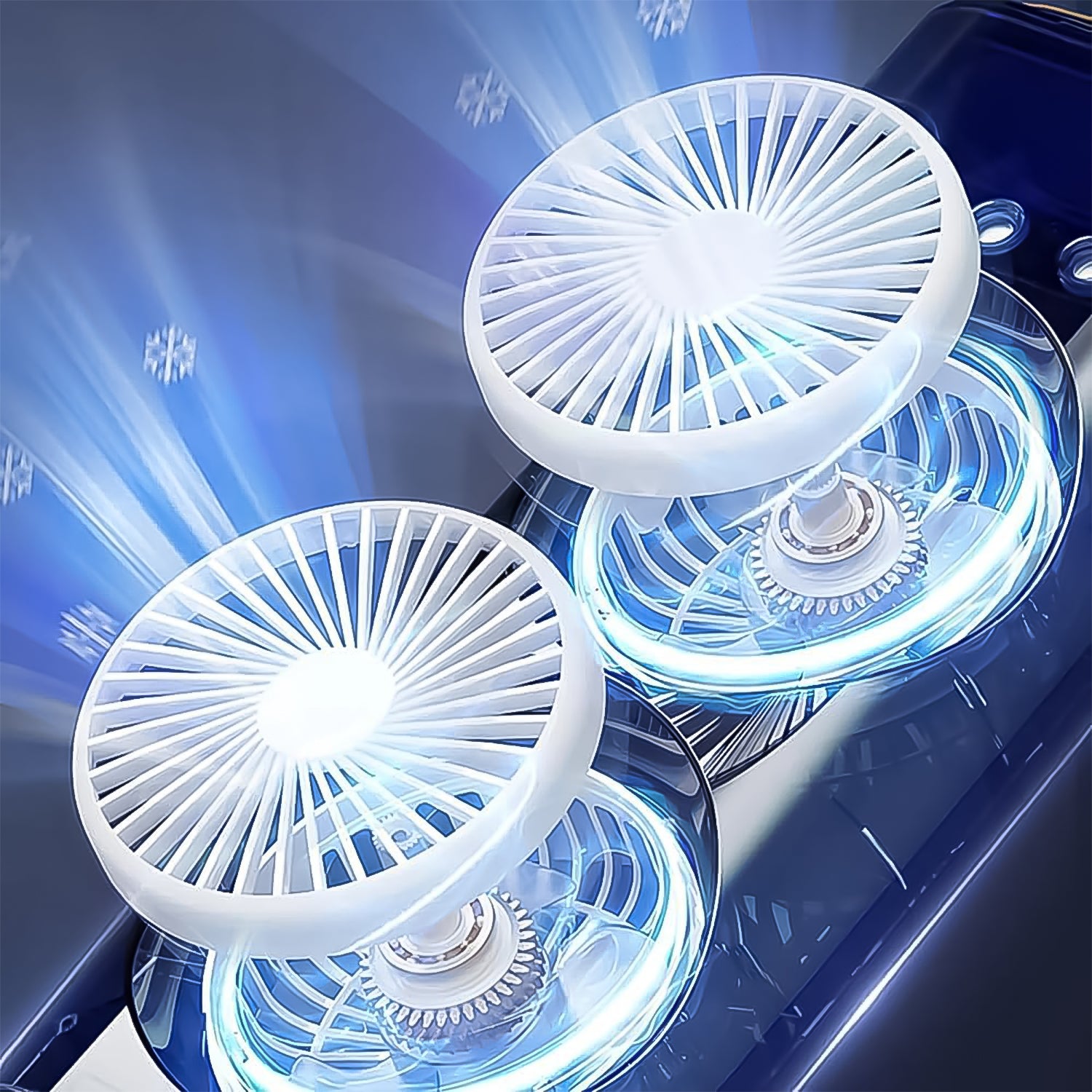 Wukusy portable tower mist spray cooling fan emitting a fine mist, designed for air cooling and personal cooling comfort.