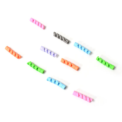 Wukusy spiral charger cable protector and data cable saver for universal earphone and charging cords, pack of 10.