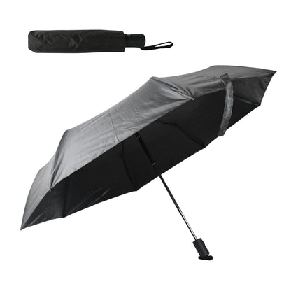 Wukusy 2-fold manual umbrella with windproof and rainproof design, steel shaft, wrist strap, ideal for women, men, and kids.