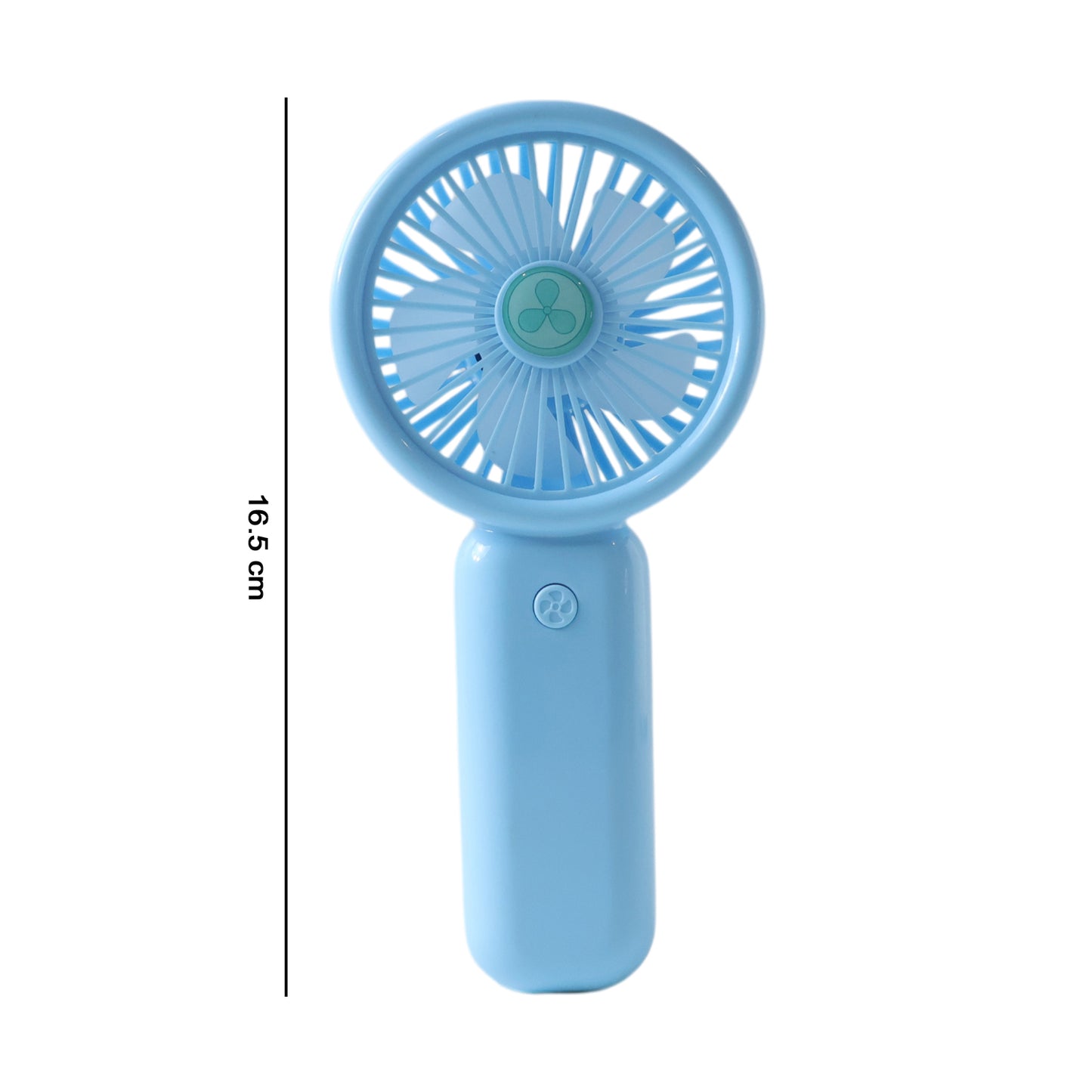 Wukusy portable mini handheld fan for personal cooling, shown in black with compact design, ideal for on-the-go use