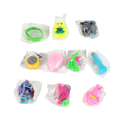 Wukusy 10-in-1 kids' toy set with ten small colorful toys for curiosity and imaginative play, suitable for children.