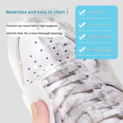Wukusy premium shoe cleaning wipes pack with 30 biodegradable wipes for easy shoe maintenance and cleaning.