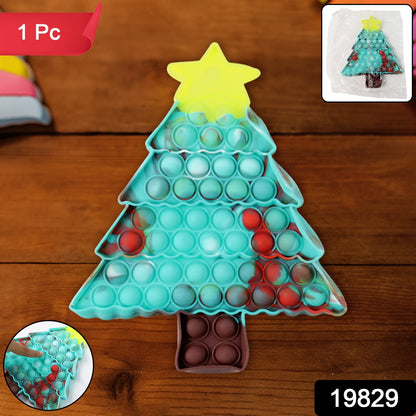 Wukusy premium tree shape silicone Pop It fidget toy with colorful bubbles for sensory play and stress relief.