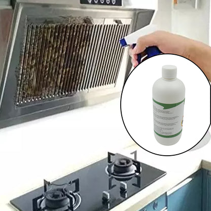 Wukusy Kitchen Cleaner Spray for grease and stove stains, non-flammable, nontoxic degreaser for kitchen and chimney cleaning.