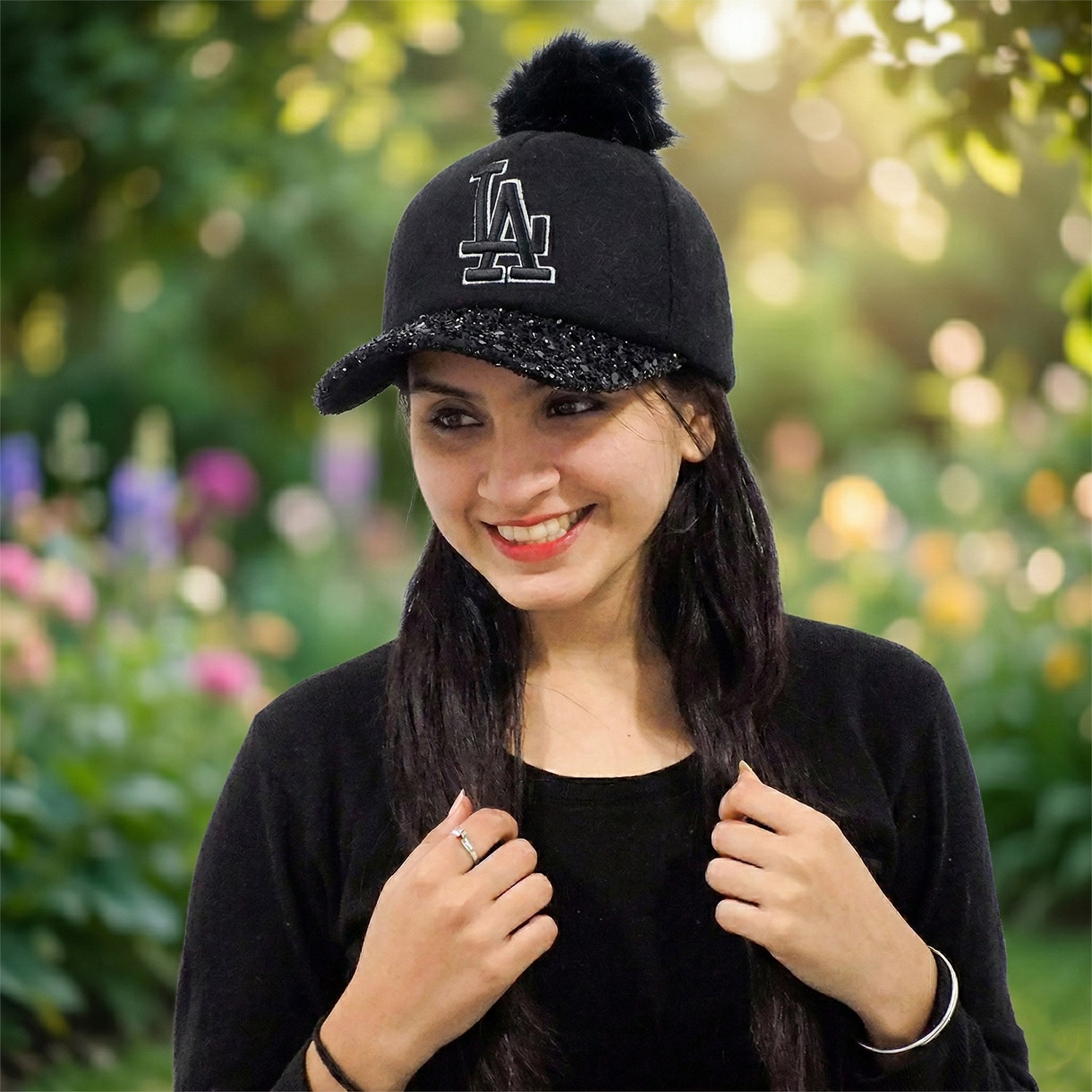 Wukusy embroidered logo design baseball cap with stylish embroidery, adjustable strap, and classic curved brim for casual wear.
