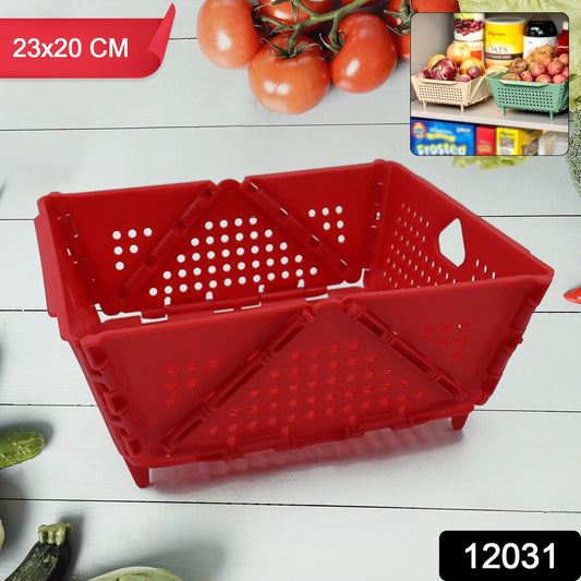 Wukusy ventilated storage basket box with holes, kitchen tool, made of durable material, ideal for organizing utensils or produce.