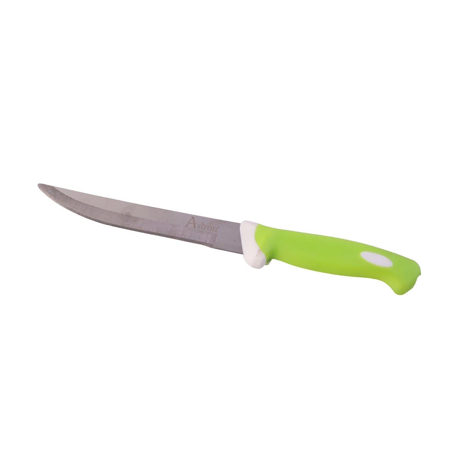 Wukusy 9-inch stainless steel kitchen knife with plastic handle, showcasing a sharp blade and ergonomic grip for precise cutting.